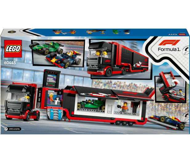 LEGO Ciy 60445 Ciężarówka z bolidami RB20 i AMR24 F1 - 1298087 - zdjęcie 10